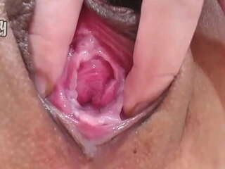 Close-up dari vagina percikan (Menutup Jepang Seks Film)